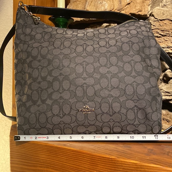 Coach celeste signature shoulder bag crossbody in black smoke - Picture 7 of 9